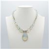Image 4 : Beautiful 427 Ctw Opalite Necklace And Earring Set
