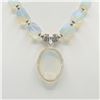 Image 5 : Beautiful 427 Ctw Opalite Necklace And Earring Set