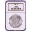 Image 1 : 1886 $1 Morgan Silver Dollar Coin NGC MS63