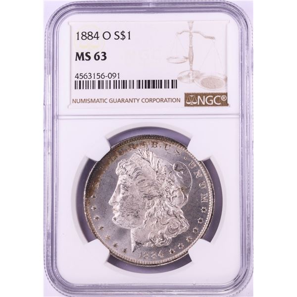 1884-O $1 Morgan Silver Dollar Coin NGC MS63