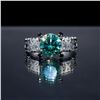 Image 1 : Lab Created 3.75ct Mint Green Diamond Ring