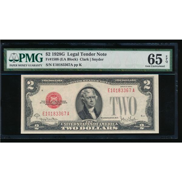 1928G $2 Legal Tender Note PMG 65EPQ