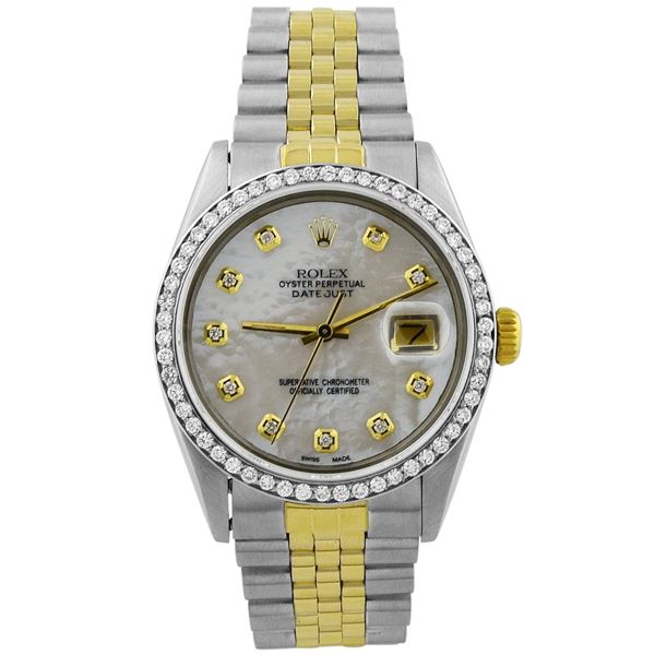 Rolex Ladies Datejust 18KT Yellow Gold and Steel Diamond Watch