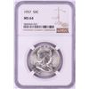 Image 1 : 1957 Franklin Half Dollar Coin NGC MS64