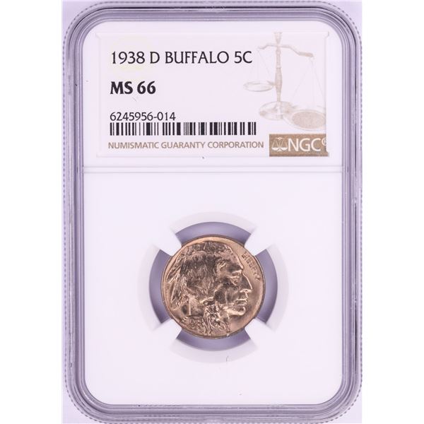 1938-D Buffalo Nickel Coin NGC MS66