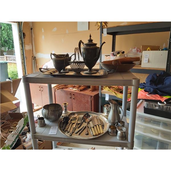 Silver Plated Tea Set  Pewter and more A