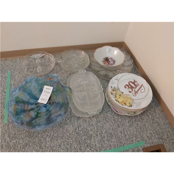 Glass Serving Plates & China PLates  B