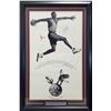 Image 1 : Michael Jordan Autographed Framed 21x35 Nike Air Jordan Poster Chicago Bulls (Beckett LOA)