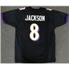 Image 1 : LAMAR JACKSON SIGNED RAVENS PRO STYLE JERSEY (JSA COA)