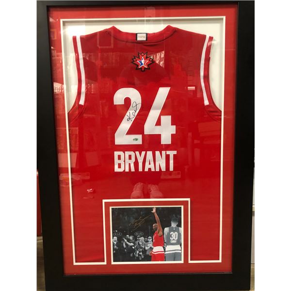 KOBE BRYANT SIGNED NBA ALL-STAR JERSEY FRAMED DISPLAY w/ COA