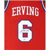 Image 2 : JULIUS ERVING SIGNED 76ers MITCHELL & NESS RED JERSEY (BECKETT COA)