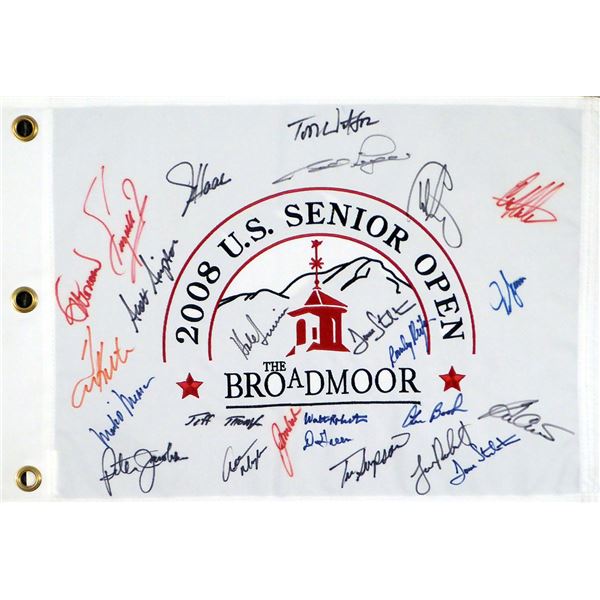 2008 U.S. Senior Open Autographed Golf Flag The Broadmoor w/ Tom Watson & Mark O'Meara