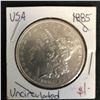 Image 1 : 1885 USA MORGAN SILVER DOLLAR (UNCIRCULATED)