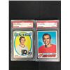 Image 1 : 1970s TOPPS GRADED HOCKEY CARD LOT (#19 S. BERNIER/ #70 E. GIACOMIN)