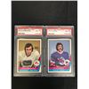 Image 1 : 1977 O-PEE-CHEE WHA GRADED HOCKEY CARD LOT (#32 P. BORDELEAU/ #51 P. MARRIN)