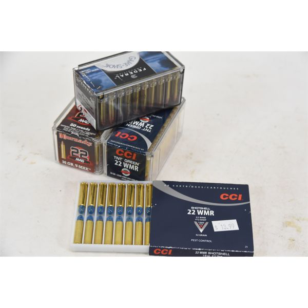 Box Lot 22 WMR Ammunition 