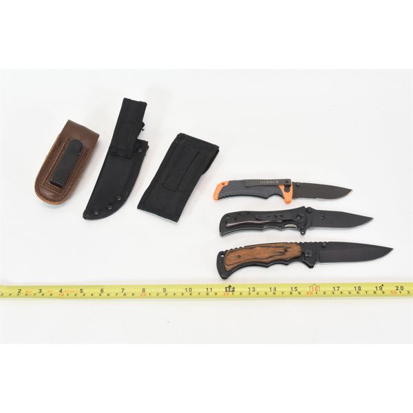 Box Lot Knives & Sheaths