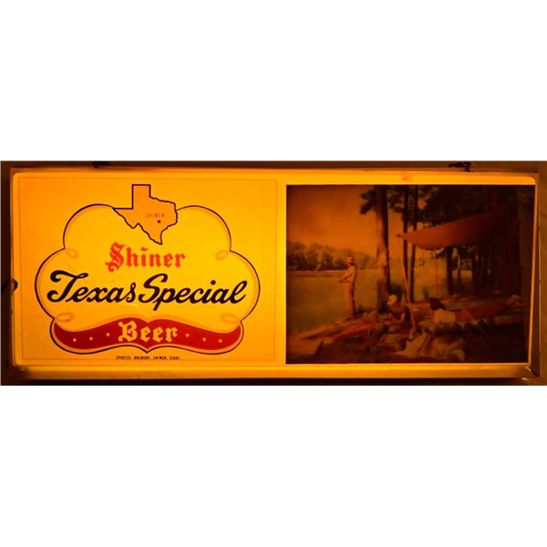 Shiner "Texas Special Beer" Lighted Sign