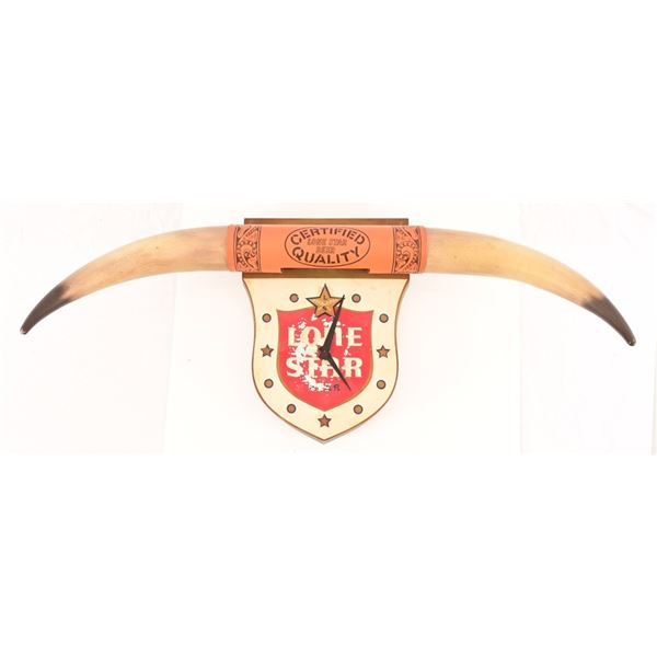 1950's Lone Star Beer Longhorn Lighted Sign/Clock