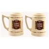 Image 2 : 1942 Lone Star Beer Gold Rim Steins & Ashtray