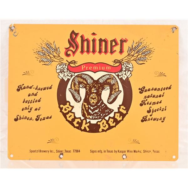 Shiner Beer Tin Sign