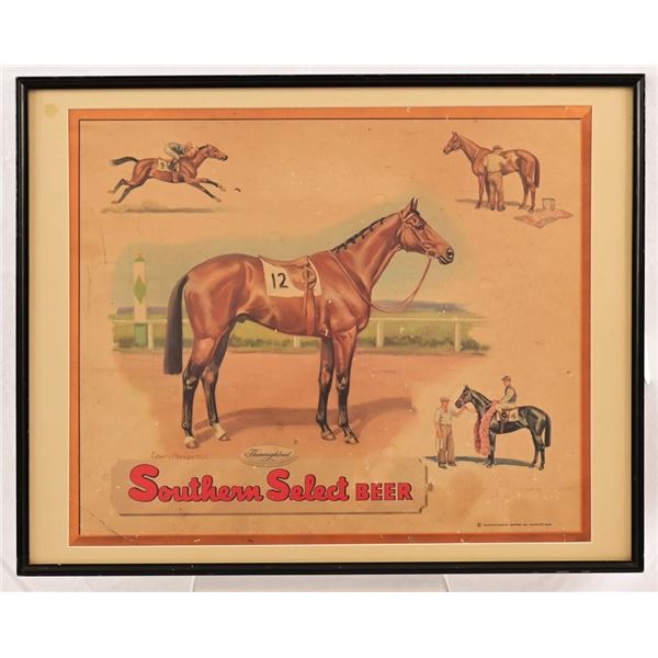 Southern Select Beer "Thoroughbred" Framed Litho