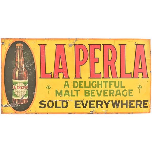 San Antonio Brewing "La Perla" Tin Sign