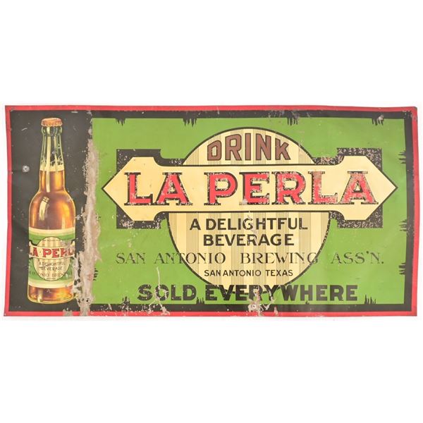 San Antonio Brewing "La Perla" Tin Sign