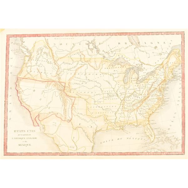 1834 French Map of the United States