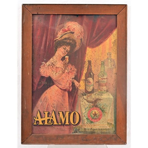 Lone Star Brewing "Alamo" Lithograph on Tin