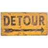 Image 1 : Detour Painted Wood Sign