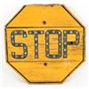 Image 1 : Painted Wood Cats Eye Stop Sign