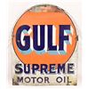 Image 1 : Gulf Supreme Motor Oil Porcelain Sign