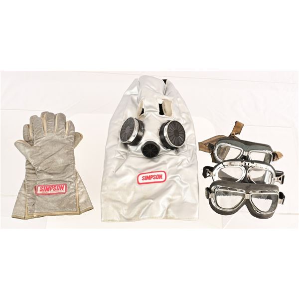 NOS Simpson Nitro Racing Mask,Gloves & Goggles