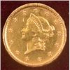 Image 1 : 1852 Liberty Head $1 Gold Coin