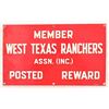Image 1 : West Texas Ranchers Member Porcelain Sign