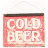 Image 1 : "Cold Beer" Painted Tin Sign
