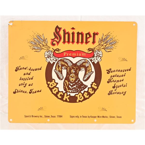 Shiner Beer Tin Sign