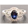Image 2 : 18K White Gold Diamond Sapphire Ring