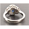 Image 4 : 18K White Gold Diamond Sapphire Ring