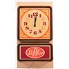 Image 1 : Large Dr. Pepper Lighted Clock Sign