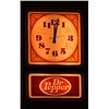 Image 2 : Large Dr. Pepper Lighted Clock Sign