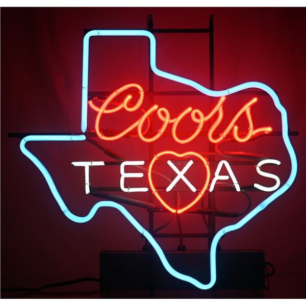 Coors Beer "Texas" Flashing Neon