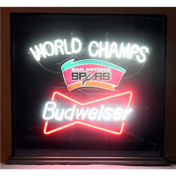 1999 San Antonio Spurs Budweiser Neon Sign