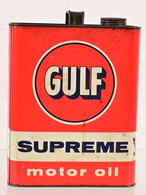Vintage 2 Gallon Gulf Supreme Oil Can