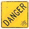 Image 1 : Danger Chicago Motor Club Embossed Metal Sign