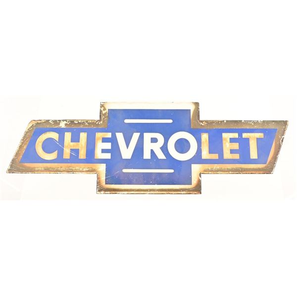 Chevrolet Dealership Porcelain Flange Sign