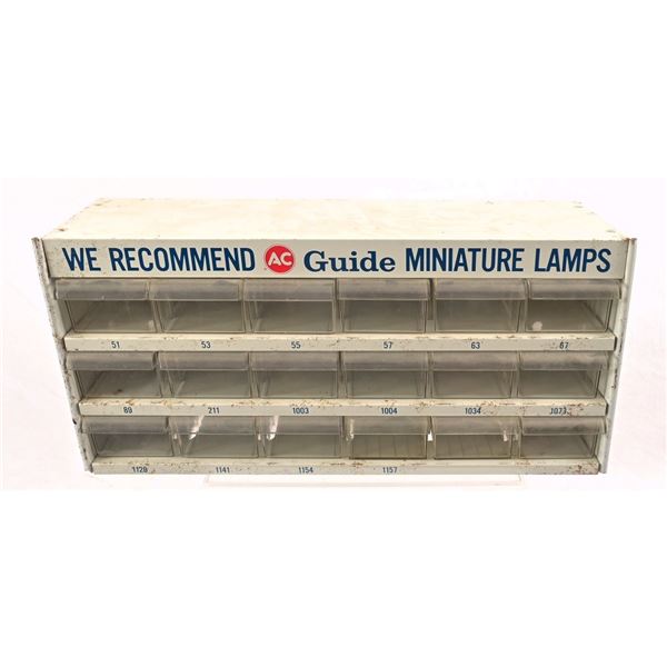 Vintage AC Delco Guide Miniature Lamps Display