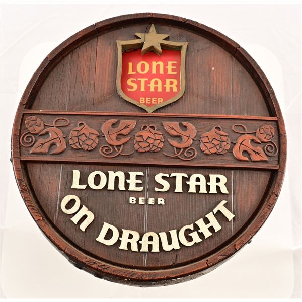 Lone Star Beer Barrel Keg Lighted Sign