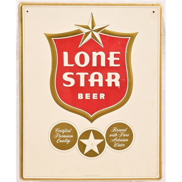 Lone Star Beer Tin Sign